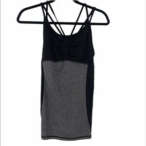 Champion black/gray‎ tank top crisscross strap L